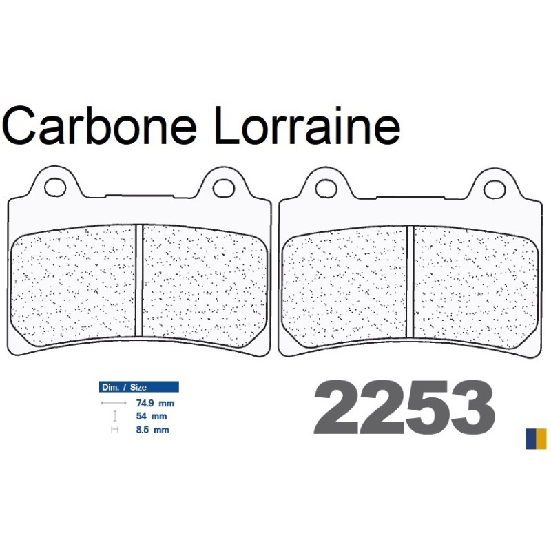 Pastillas de freno Carbone Lorraine - 2253 A3+ Pastillas de freno Carbone Lorraine - 2253 A3+