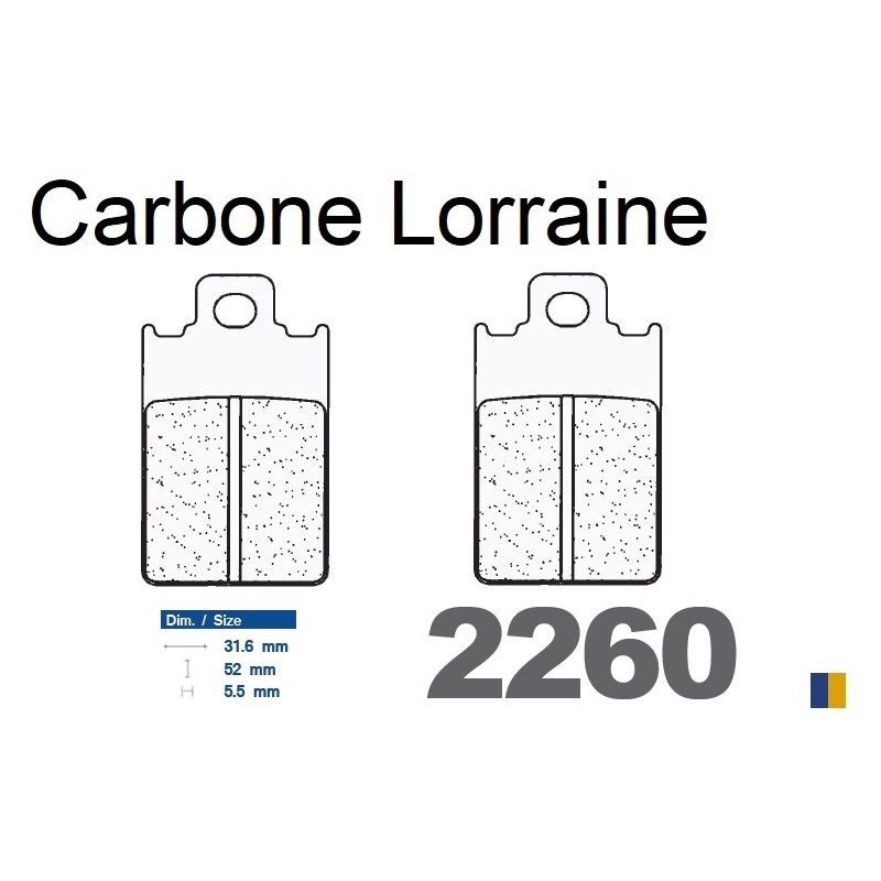 Plaquettes de frein Carbone Lorraine type 2260 S4 Plaquettes de frein Carbone Lorraine type 2260 S4