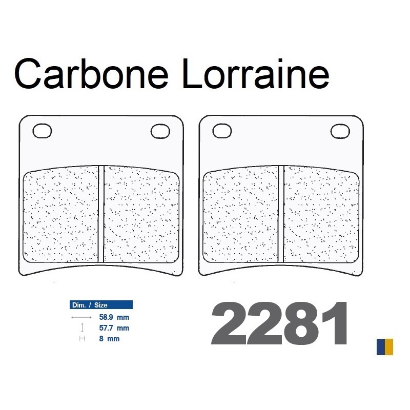 Pastillas de freno Carbone Lorraine - 2281 A3+ Pastillas de freno Carbone Lorraine - 2281 A3+
