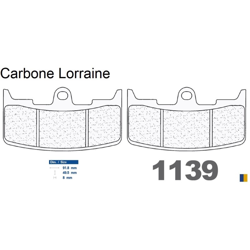 Pastillas de freno Carbone Lorraine - 1139 XBK5 Pastillas de freno Carbone Lorraine - 1139 XBK5