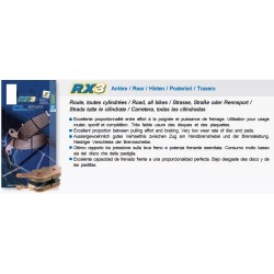 Plaquettes Carbone Lorraine de frein arrière - Kawasaki 1400 ZZR /ABS 2006-2019