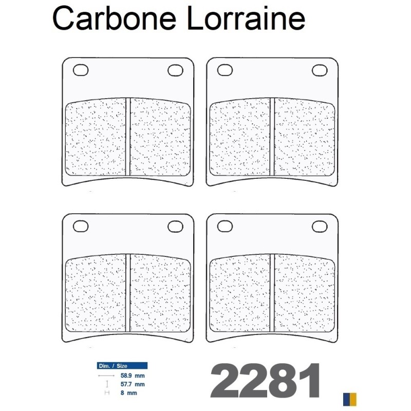 Carbone Lorraine remblokken vooraan voor Suzuki GSX 400 F (GK74A) 1988-1990 Carbone Lorraine remblokken vooraan voor Suzuki GSX 400 F (GK74A) 1988-1990