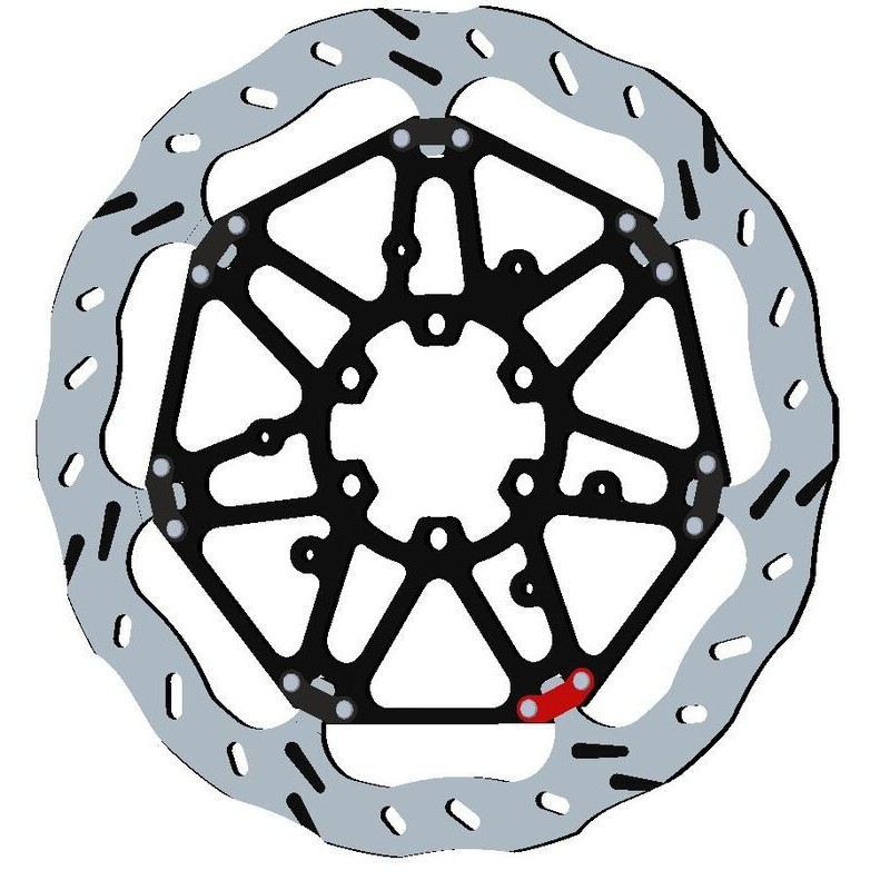 Disque de frein BRAKING Epta pétale flottant - ref EP117R