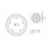 Disque de frein BREMBO Serie Oro rond fixe - ref 168B407D6
