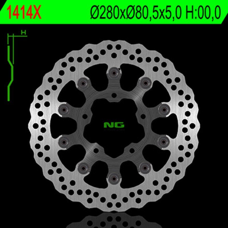 Frenos de disco ondulado flotante NG BRAKES - ref 1414X