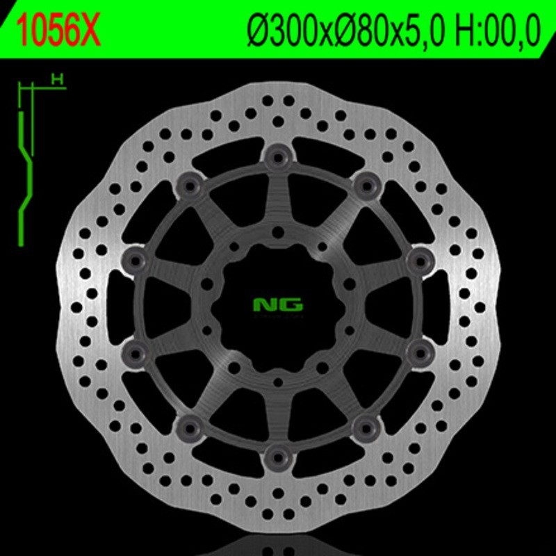 Disco freno flottante ondulato NG BRAKES - ref 1056X