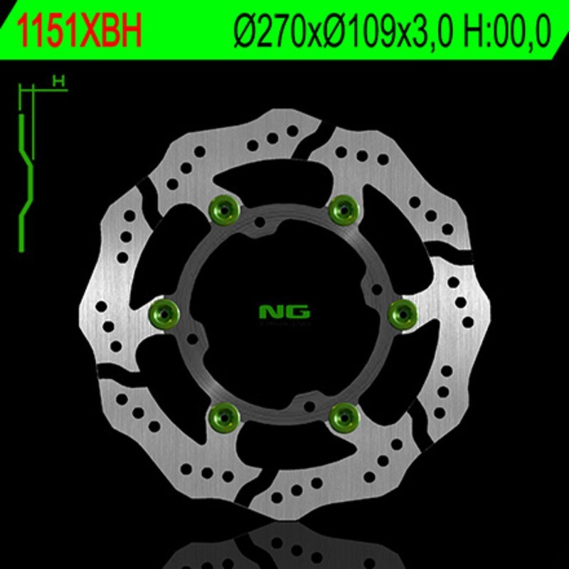 Disco freno flottante ondulato NG BRAKES - ref 1151XBH