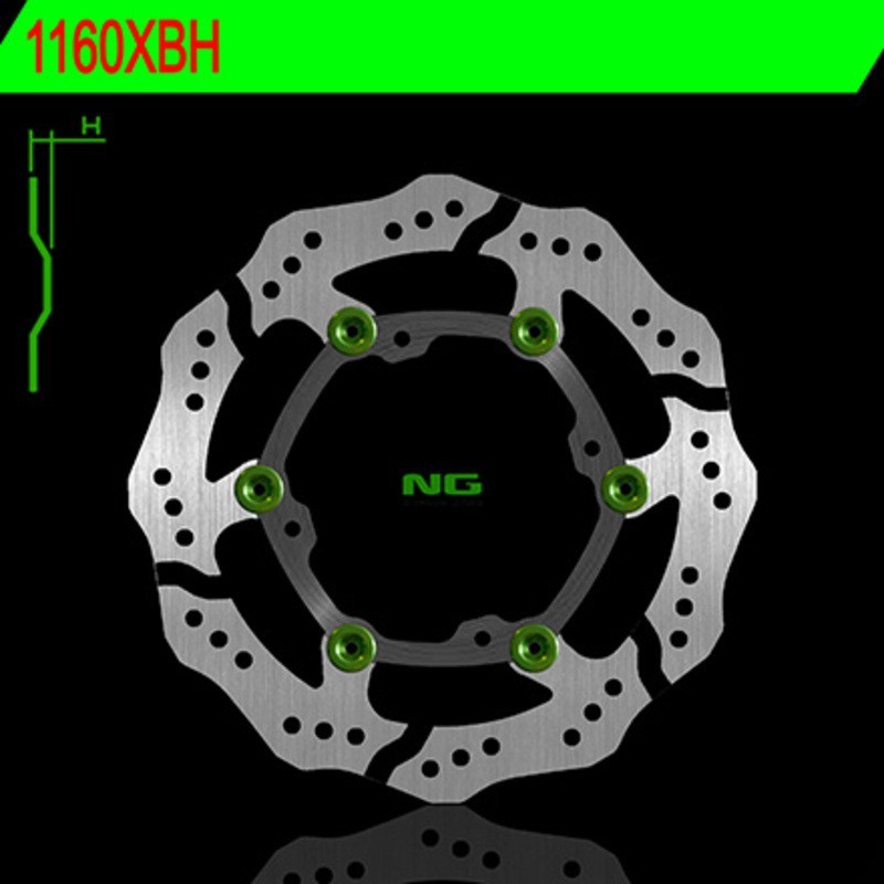 Disco freno flottante ondulato NG BRAKES - ref 1160XBH