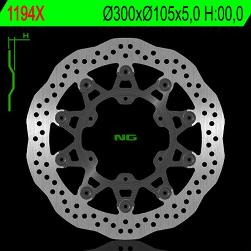 Disco freno flottante ondulato NG BRAKES - ref 1194X
