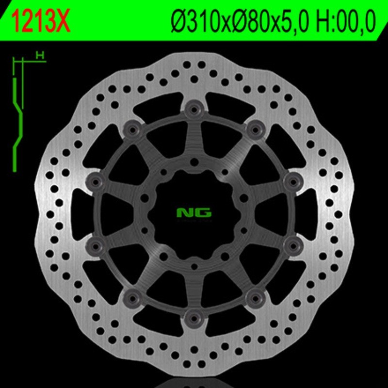 Disco freno flottante ondulato NG BRAKES - ref 1213X