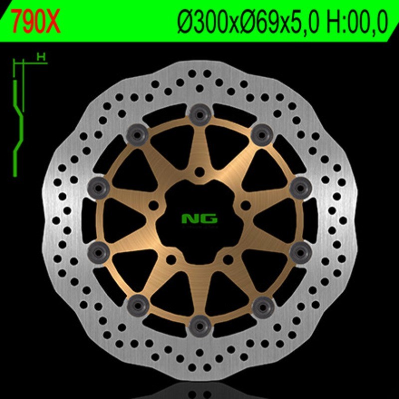 Frenos de disco ondulado flotante NG BRAKES - ref 790X