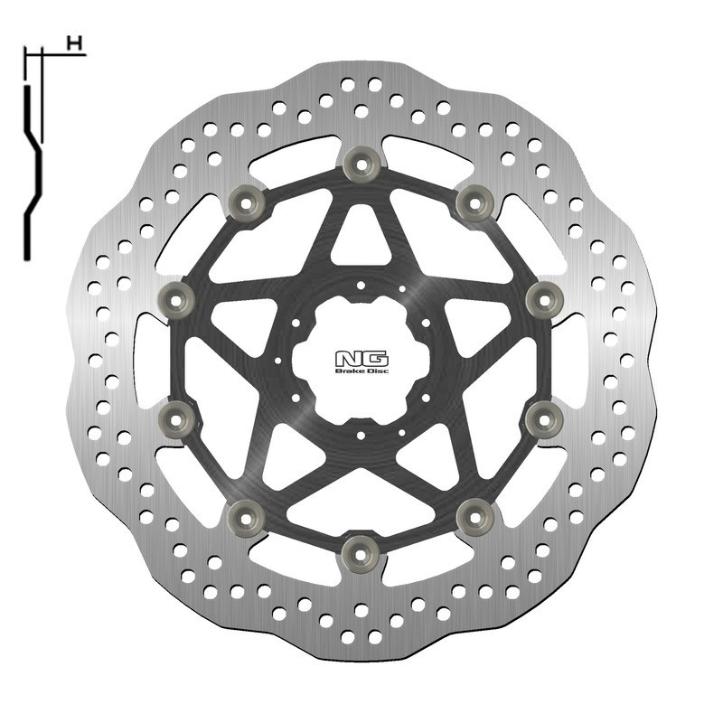 Frenos de disco ondulado flotante NG BRAKES - ref 1643XG