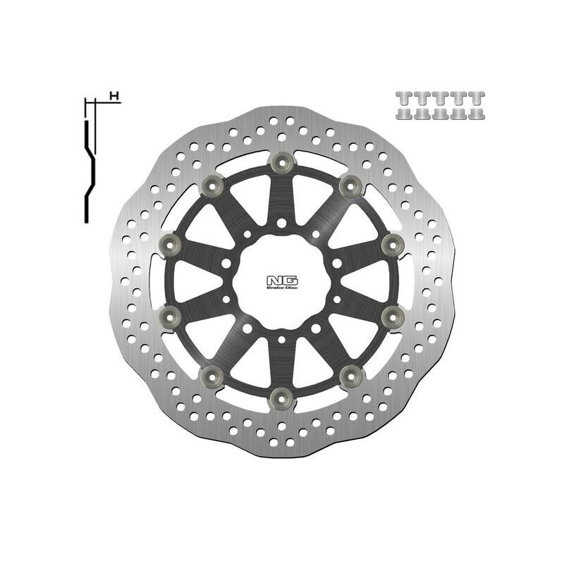 Disco freno flottante ondulato NG BRAKES - ref 1701XG