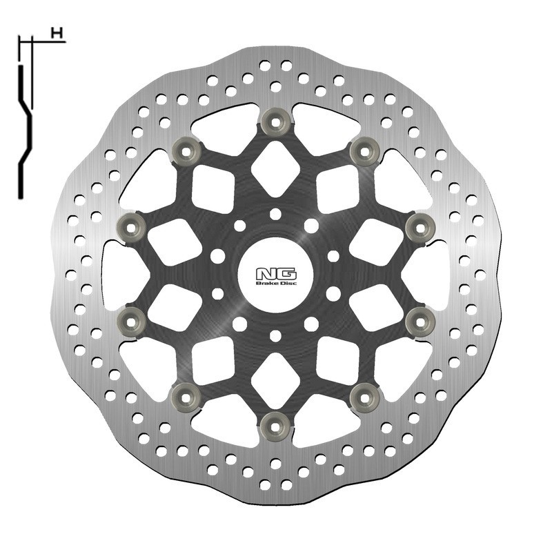 Frenos de disco ondulado flotante NG BRAKES - ref 1717XG