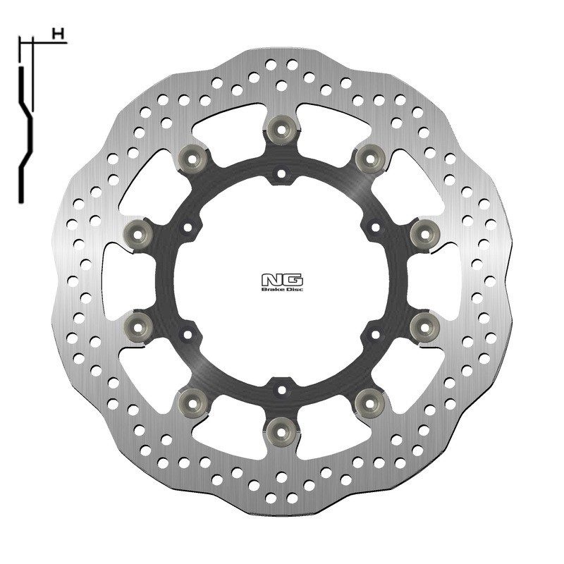 Disco freno flottante ondulato NG BRAKES - ref 1224XG