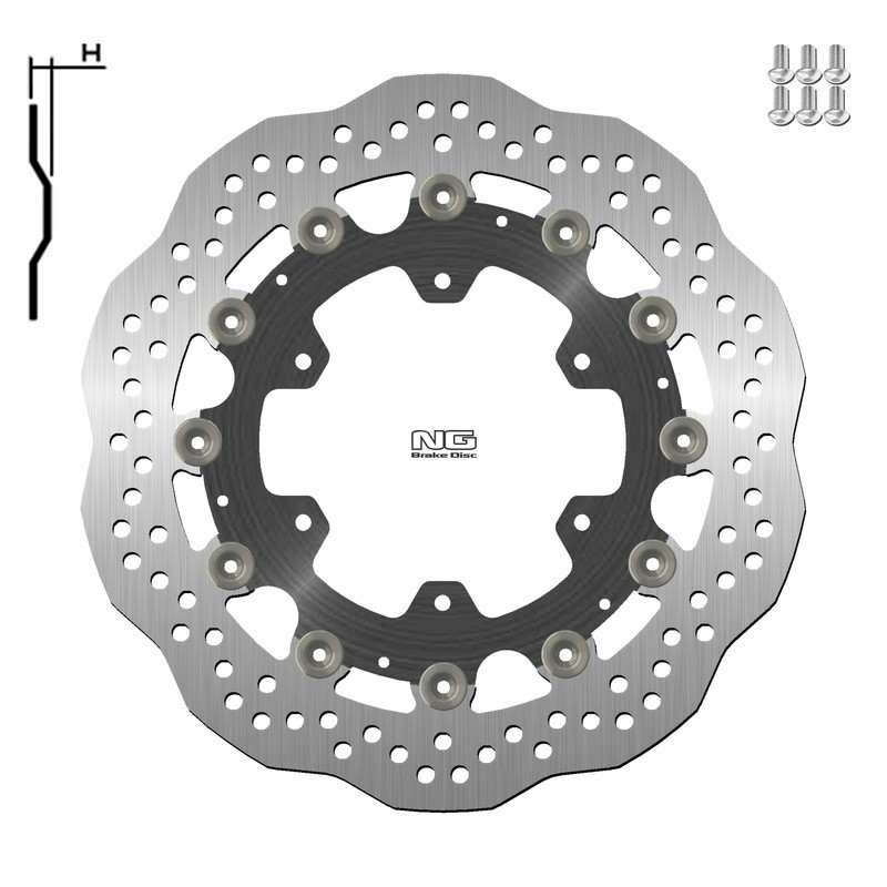 Disco freno flottante ondulato NG BRAKES - ref 1137XG