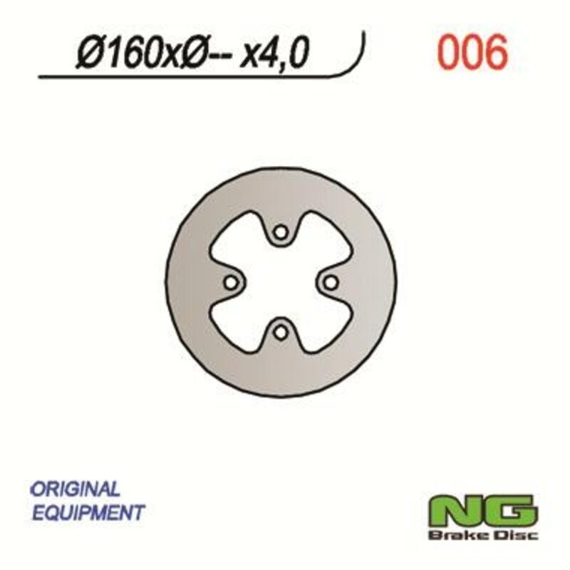NG BRAKES rund fast bromsskiva - ref 006