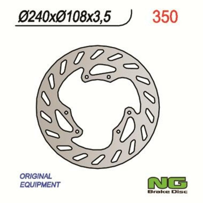 Disque de frein NG BRAKES rond fixe - ref 350