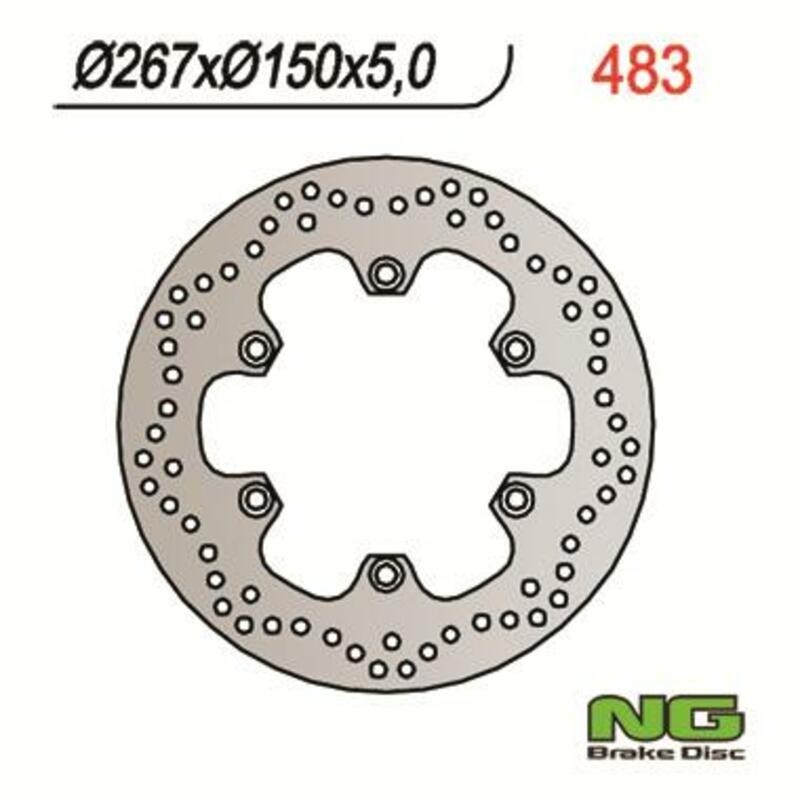 NG BRAKES round fixed brake disc - ref 483