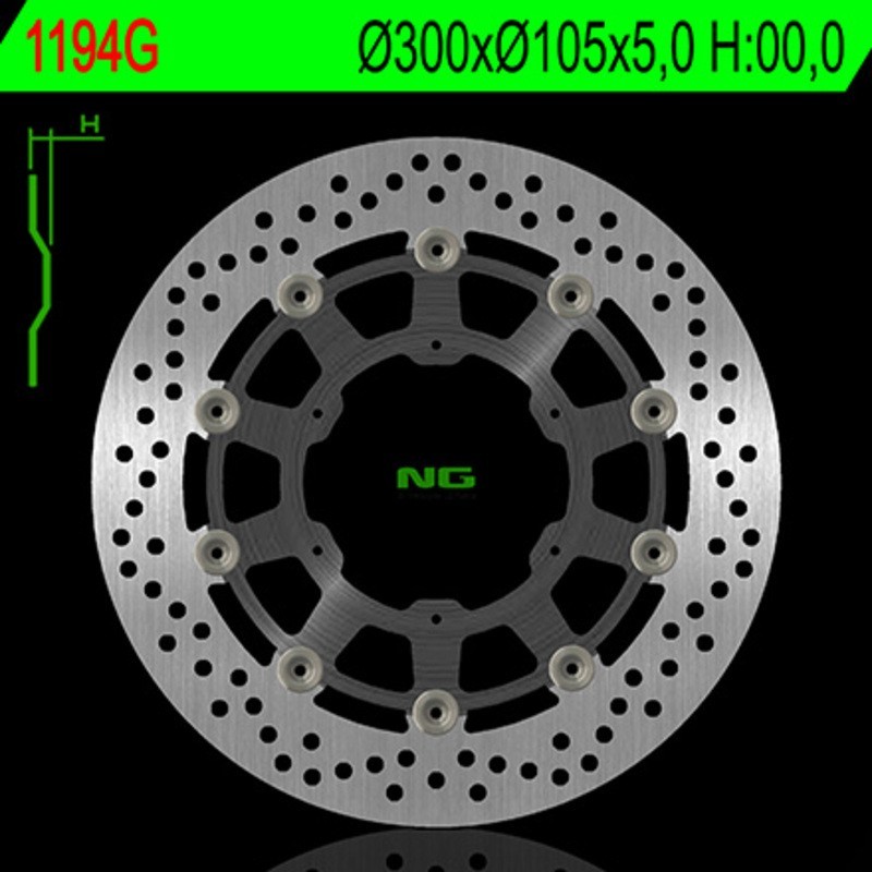 NG BRAKES okrągła pływająca tarcza hamulcowa - ref 1194G