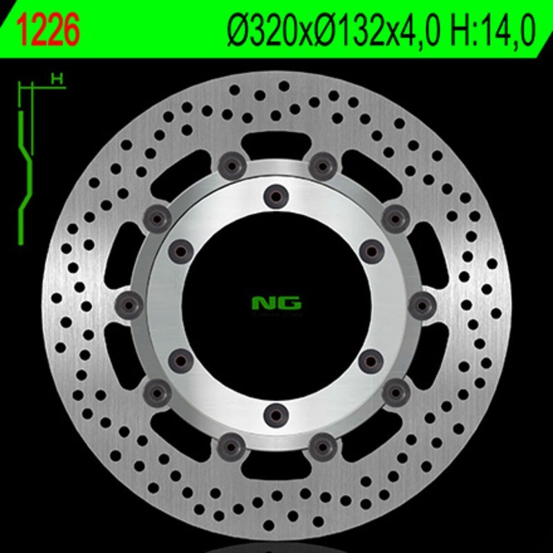 NG BRAKES okrągła pływająca tarcza hamulcowa - ref 1226