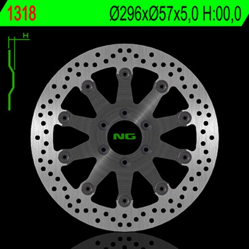 NG BRAKES okrągła pływająca tarcza hamulcowa - ref 1318