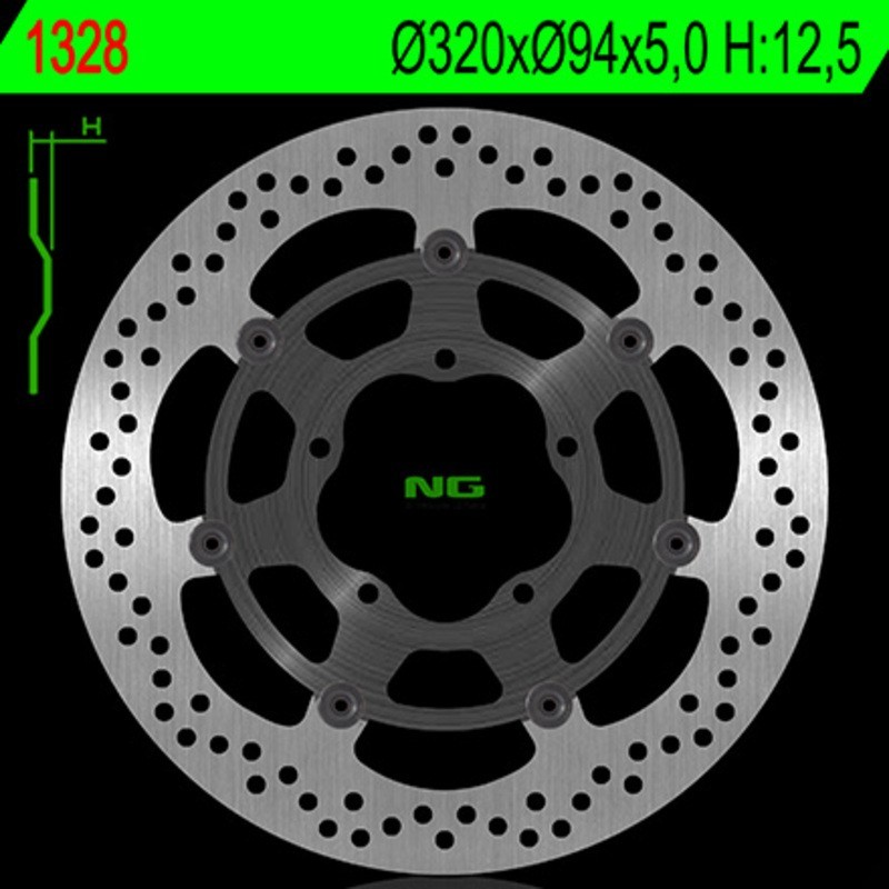 NG BRAKES okrągła pływająca tarcza hamulcowa - ref 1328