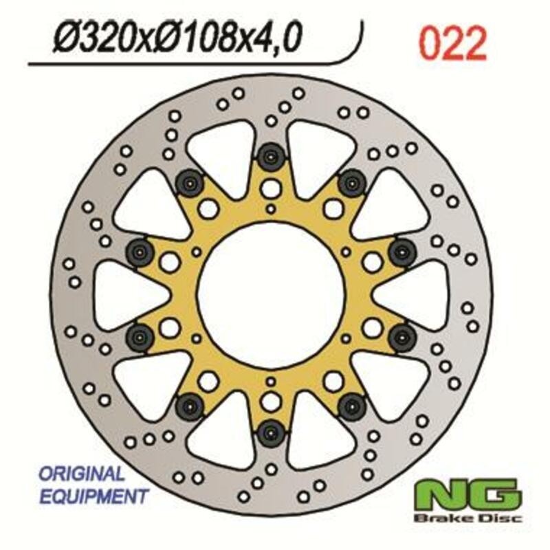 NG BRAKES okrągła pływająca tarcza hamulcowa - ref 022