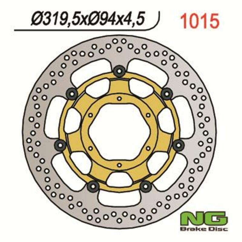 NG BRAKES okrągła pływająca tarcza hamulcowa - ref 1015
