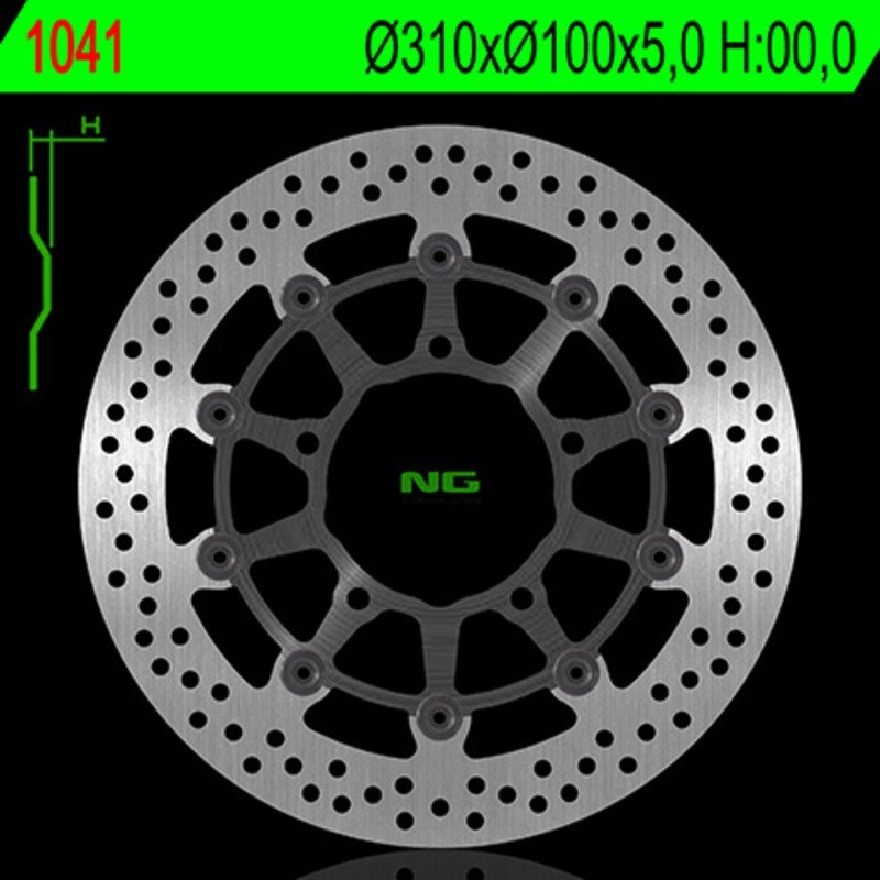 NG BRAKES okrągła pływająca tarcza hamulcowa - ref 1041
