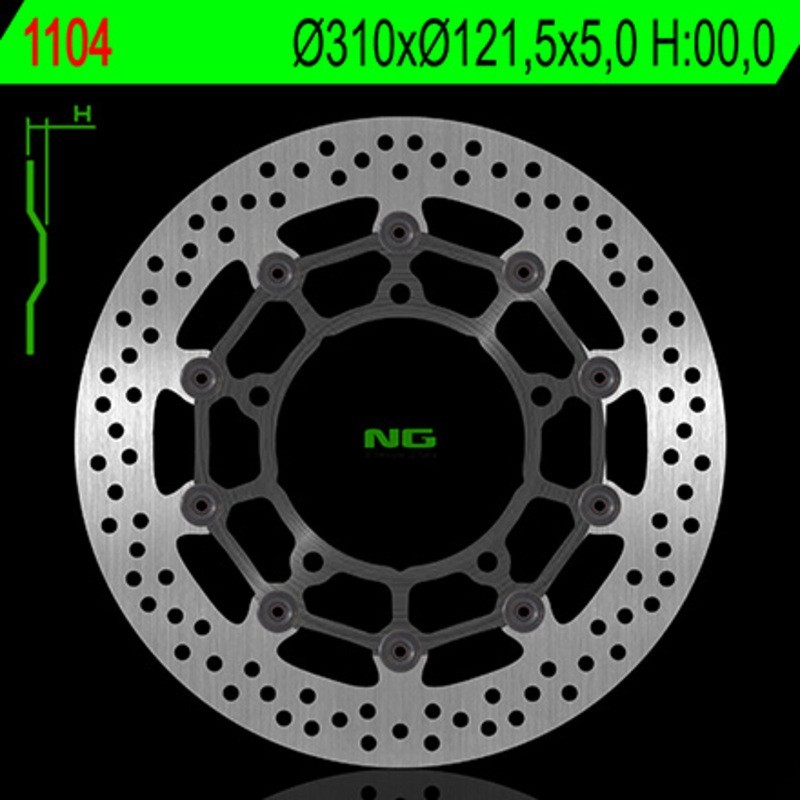 NG BRAKES okrągła pływająca tarcza hamulcowa - ref 1104