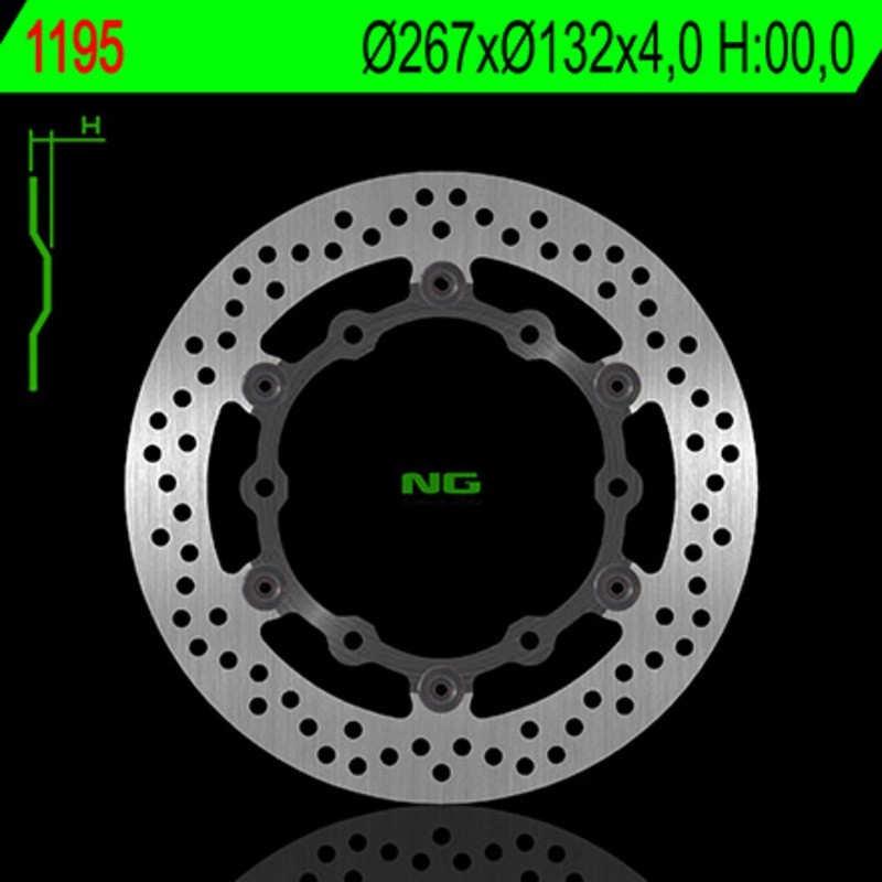 NG BRAKES okrągła pływająca tarcza hamulcowa - ref 1195
