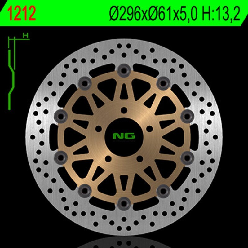 NG BRAKES okrągła pływająca tarcza hamulcowa - ref 1212