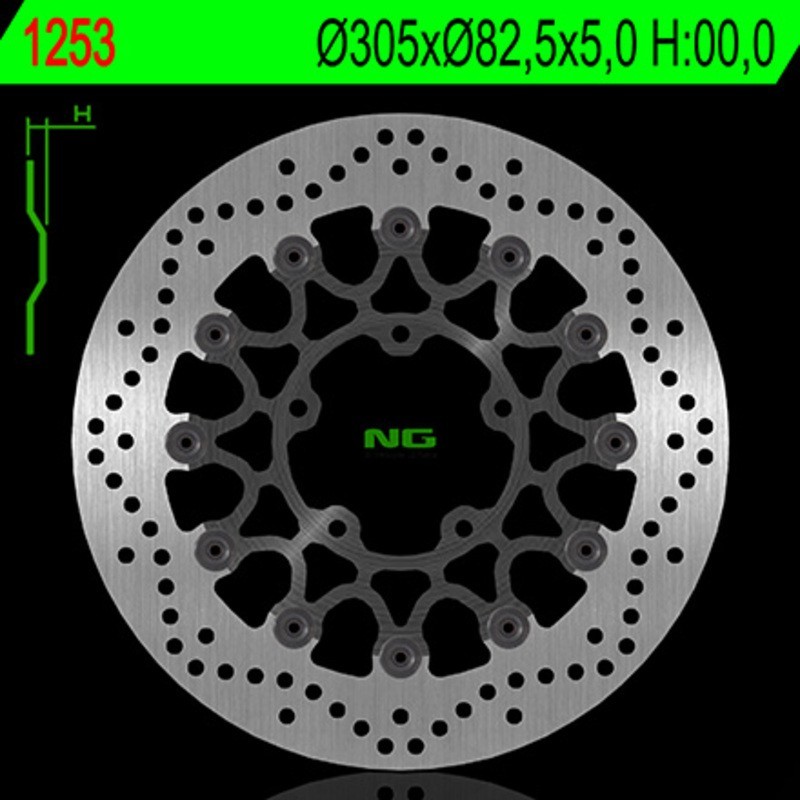 NG BRAKES okrągła pływająca tarcza hamulcowa - ref 1253