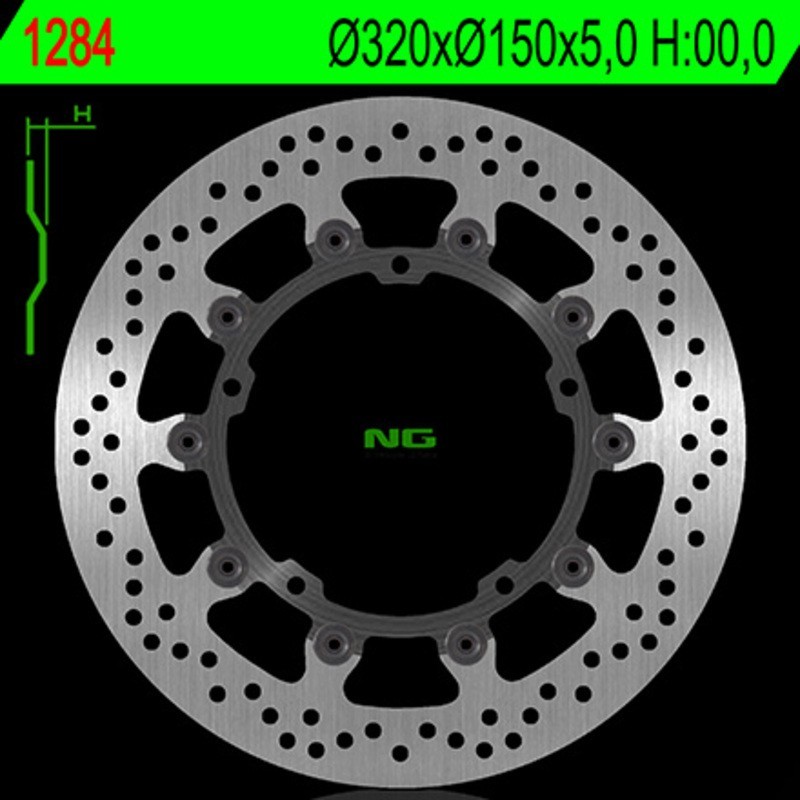 NG BRAKES okrągła pływająca tarcza hamulcowa - ref 1284