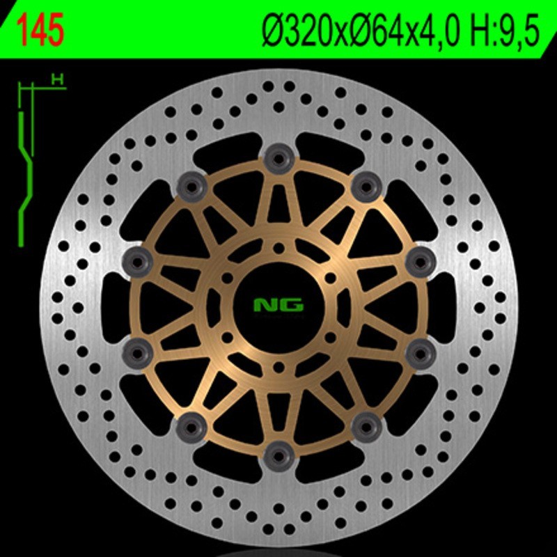 NG BRAKES okrągła pływająca tarcza hamulcowa - ref 145