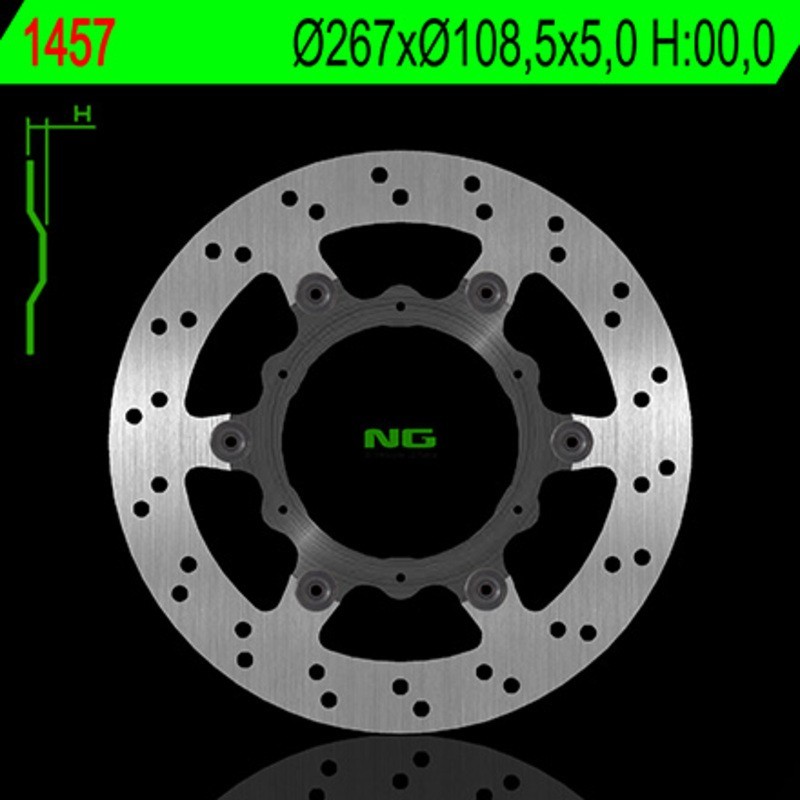 NG BRAKES okrągła pływająca tarcza hamulcowa - ref 1457
