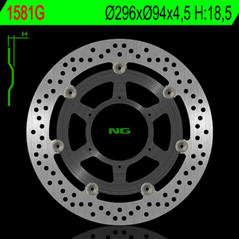 NG BRAKES okrągła pływająca tarcza hamulcowa - ref 1581G