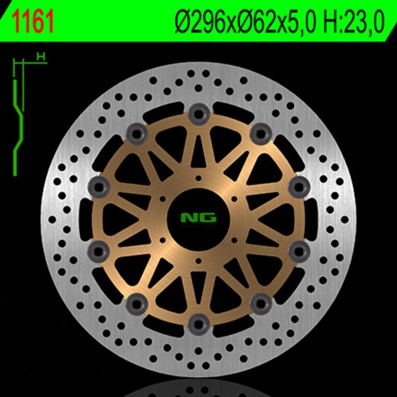 NG BRAKES okrągła pływająca tarcza hamulcowa - ref 1161G