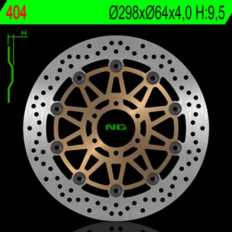 Disque de frein NG BRAKES rond flottant - ref 404