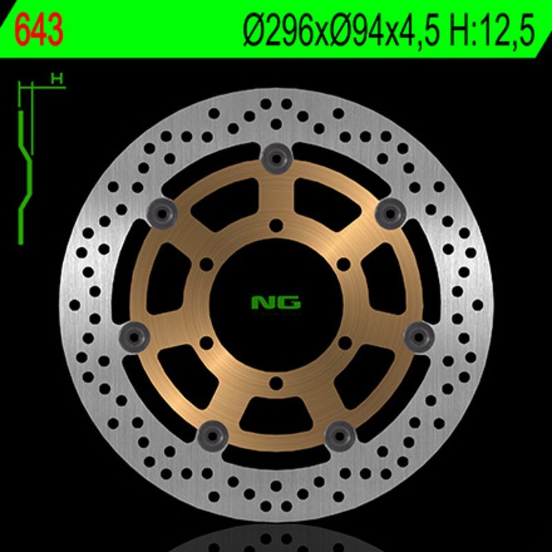 Disque de frein NG BRAKES rond flottant - ref 643