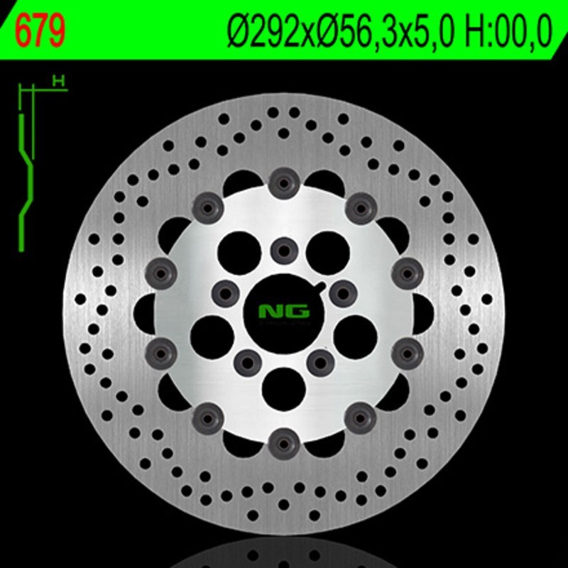 Disque de frein NG BRAKES rond flottant - ref 679
