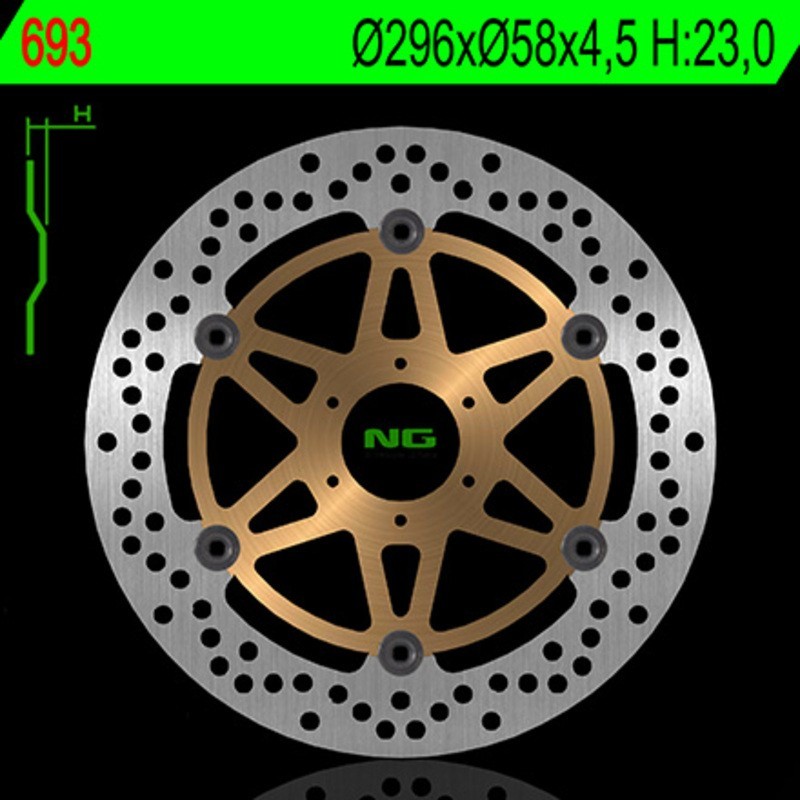 Disque de frein NG BRAKES rond flottant - ref 693
