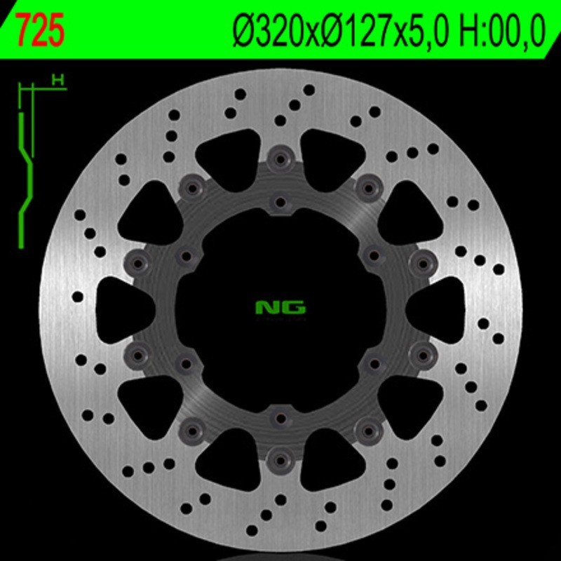 Disque de frein NG BRAKES rond flottant - ref 725