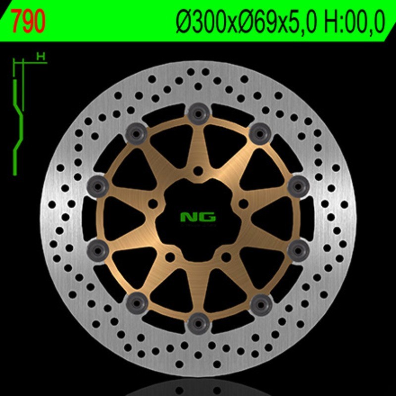 Disque de frein NG BRAKES rond flottant - ref 790