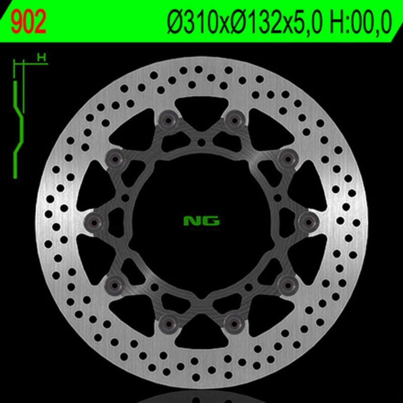 Disque de frein NG BRAKES rond flottant - ref 902