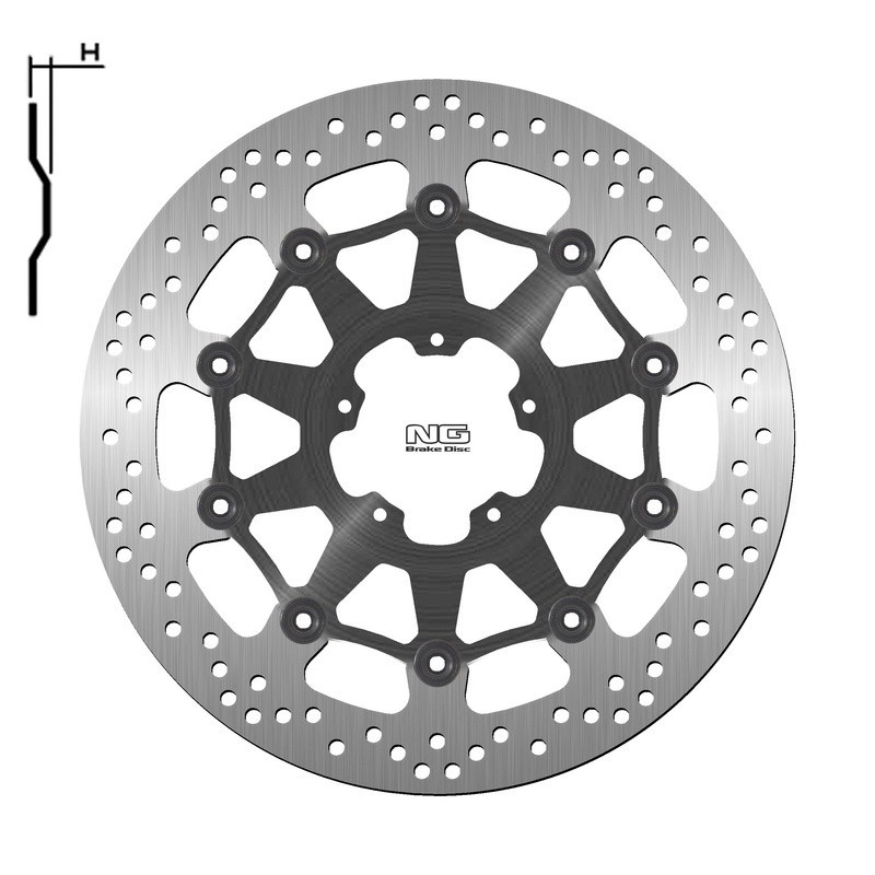 NG BRAKES okrągła pływająca tarcza hamulcowa - ref 1517