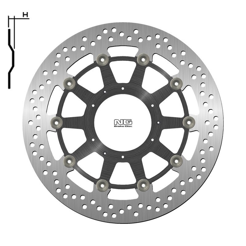 NG BRAKES okrągła pływająca tarcza hamulcowa - ref 1446G