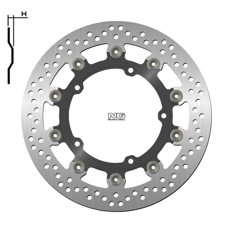 Disque de frein NG BRAKES rond flottant - ref 1786G