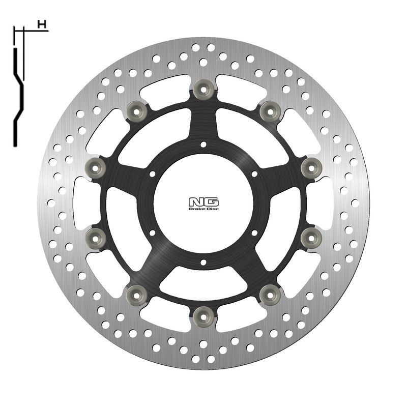 Disque de frein NG BRAKES rond flottant - ref 1808G